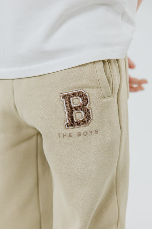 Beige “B” Logo Joggers image 1