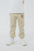 Beige “B” Logo Joggers image 0