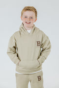 Beige “B” Logo Hoodie image 0